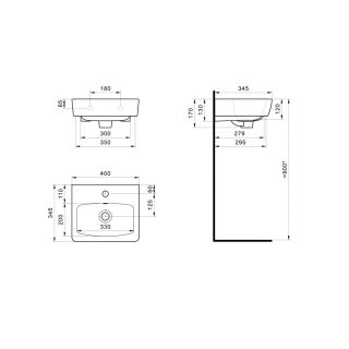 Раковина Santek Neo 1.WH30.2.183 40 см
